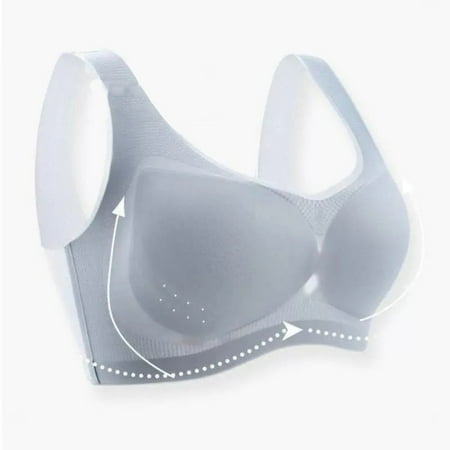 

Latex Bra Seamless Bra for Women s Underwear Push Up Bralette with Cushion Vest Top Bra 3XL Black