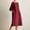 Wine, variant on Aloohaidyvio Dresses Plus Size,Womens Fashion Crewneck Loose Half Sleeve Solid Knee-Length Dress