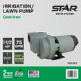 thumbnail image 2 of Star Water Systems 1-1/2 HP 4200 gph Cast Iron Sprinkler Pump, 2 of 6