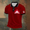 thumbnail image 1 of Men's Shirt with Embroidered Maple for Canada Day Celebration Modern Casual Knit Top Everyday Wear, 1 of 3