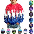 thumbnail image 3 of Kiijoy Boys Baseball Sweatshirt Kids Casual Active Crewneck Pullover Top, Red, Sizes 5-14, 3 of 5