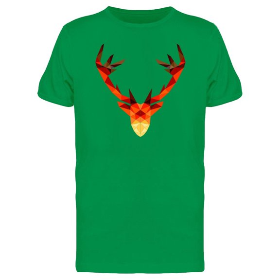 Geometric Fire Deer Silhouette Tee Men's -Image by Shutterstock