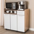 thumbnail image 2 of Baxton Studio Charmain Kitchen Cabinet in Light Oak and White, 2 of 12