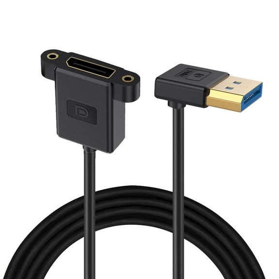 FVH Ultrafine Up Angled DisplayPort 1.4 DP Male to Female Extension Cable 8K 60hz 4K 144hz for Desktop Laptop Monitor Graphics Card 30cm