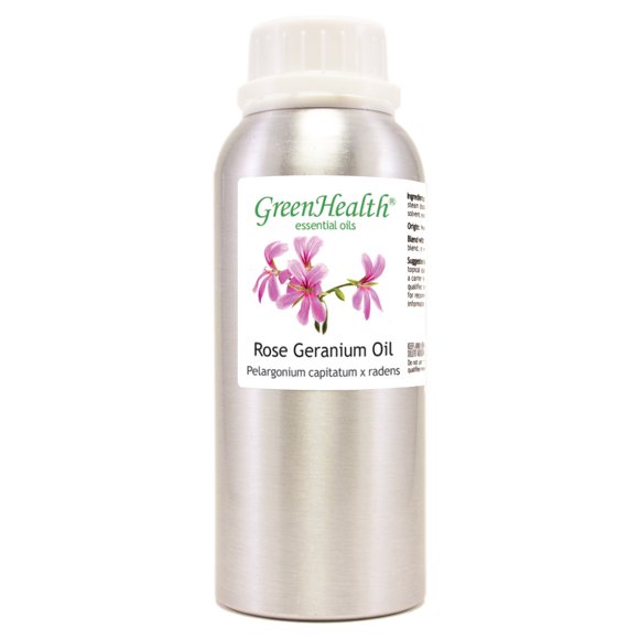 Huile Essentielle de Géranium Rose - Bouteille en Aluminium de 16 fl oz (473 ml) avec Bouchon à Prise - Huile Essentielle 100 % Pure