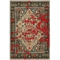 thumbnail image 2 of SAFAVIEH Classic Vintage Kian Floral Bordered Polyester Area Rug, Red/Charcoal, 5' x 8', 2 of 7