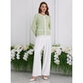 thumbnail image 2 of DARING DIVA Women's Casual Long Sleeve Knit Ribbed Cardigan Sweaters S Light Green, 2 of 6