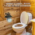 KKFEN-Bear Toilet Paper Holder with ShelfRustic Cabin Bathroom Decor ...