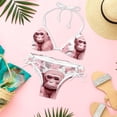 thumbnail image 6 of Pink Monkey Gorilla Detachable Sponge Adjustable Strap Bikini Set Two-Pack - Ideal for Beach & Pool Parties, 6 of 6