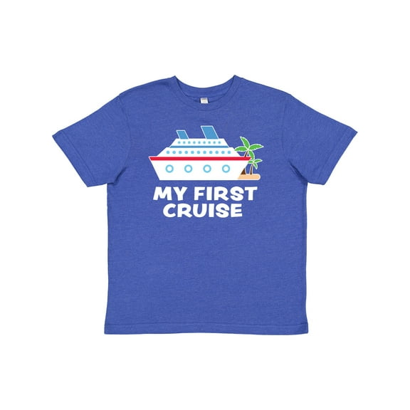 Inktastic My First Cruise with Cruise Ship and Palm Trees Youth T-Shirt