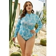 thumbnail image 2 of Women One Piece Long Sleeve Zipper Sports Swimsuit Triangle Swimsuit Surf Rash Guard, 2 of 5