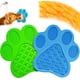 thumbnail image 1 of Almohadilla para lamer para perros, 2 unidades, reductor de ansiedad para perros, tapete de alimentación lenta, rompecabezas para perros con ventosas, lamida entretenida (verde y azul), 1 of 5