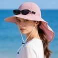 thumbnail image 7 of Nestiefly UPF 50+ Sun Hat with Neck Flap Wide Brim Bucket Hats Breathable Fishing Hiking Gardening Safari Hat for Men Women Navy One Size, 7 of 7