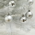 thumbnail image 5 of Mini Christmas Tree with Lights and Ornaments, 17.7" White Christmas Tree with Light, Artificial Tabletop Christmas Tree with Lights, Bownot Treetopper, for Home Office, Perfect Christmas Decorations, 5 of 5