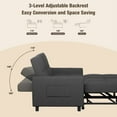 thumbnail image 7 of Noelse 58" Sleeper Sofa Bed, Pull-Out Couch with Adjustable Backrest and Side Pocket for Living Room, Dark Gray, 7 of 7