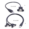 thumbnail image 3 of HLONK USB 2.0 Type A 1 Mâle vers Double USB Femelle pour Câble d'Extension de Données d'Alimentation Supplémentaire, 3 of 13