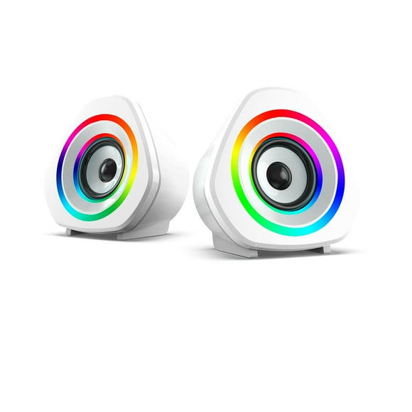3.5mm SADA Home Speaker Set Desktop PC Computer Speakers 3.5mm Wired Laptop Speakers USB Powered Sound Box with RGB Atmospheric Lights