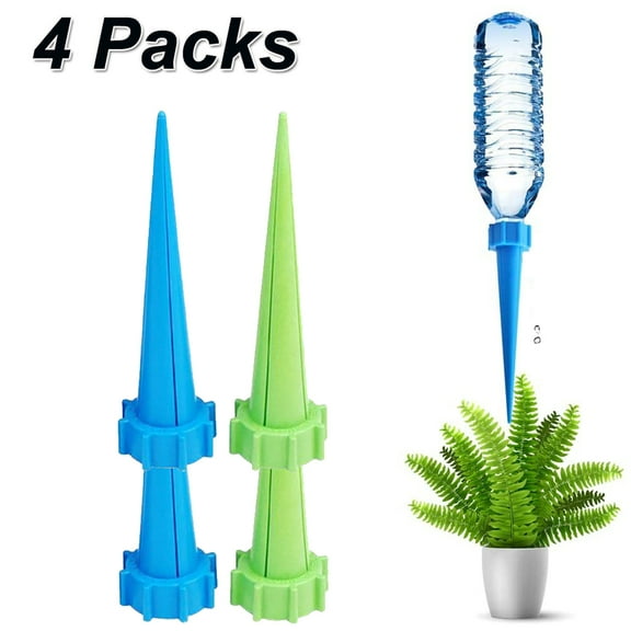 Manunclaims 4Pcs Self Watering Spikes, Self Plant Watering Spikes Auto Drippers Irrigation Devices Vacation Automatic Plants Water System for Houseplant, Gardenplant, Officeplant