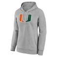 thumbnail image 2 of Women's Gray Miami Hurricanes Primary Logo Pullover Hoodie, 2 of 3