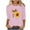 Pink 1, variant on Hfiengba Women's Sunflower Graphic Tee Floral Printed Crew Neck 3/4 Sleeve Shirts Casual Loose Fit Tops (XL, White 1)