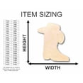 thumbnail image 2 of Unfinished Wood Boot Silhouette - Craft- up to 46" DIY 16" / 1/2", 2 of 3