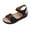 Black, variant on Women's Wedge Sandals with Hook and Loop Straps Open Toe Arch Support Casual Dressy Summer Sandals
