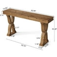 thumbnail image 2 of Tribesigns 63-Inch Solid Wood Console Table, Farmhouse Narrow Entryway Table with X-Shaped Legs for Hallway, or Foyer, Easy Assembly, 2 of 7