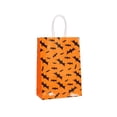 thumbnail image 2 of Halloween Candy Bags, Halloween Trick Or Treat Bags, Halloween Party Favor Bags, Paper Gift Bags with Handles, 12 Pack 8X6X3 Inch Orange Bat Print for Student Halloween Party, 2 of 5
