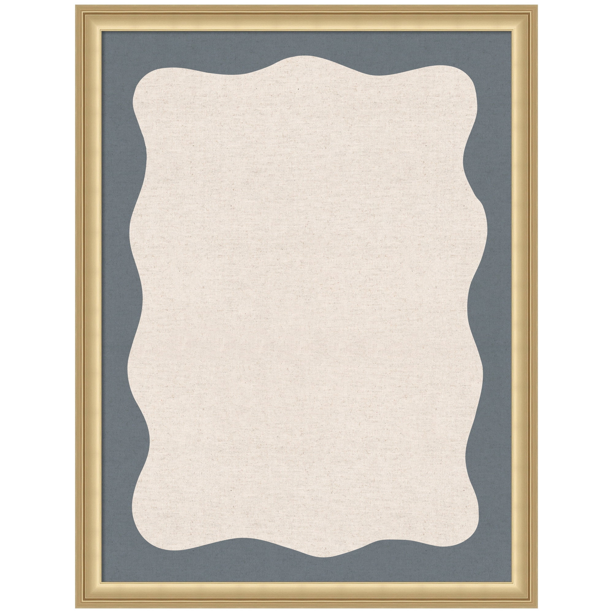 Kate and Laurel Framed Fabric Pinboard 20 x 26,  Printed Linen Classic Bulletin Board for Use as a Vision Board or Wall Organization, Florence Gold Frame