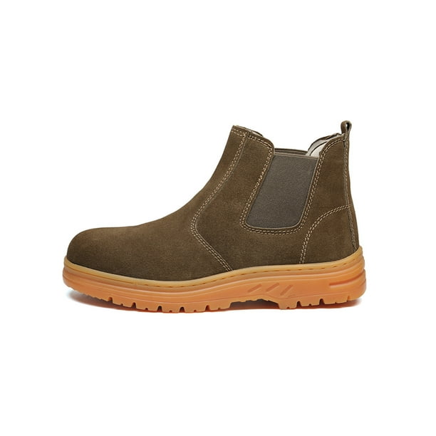 SIMANLAN Men Anticollision Industrial Boots Slip Resistant Steel Toe