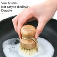 thumbnail image 6 of ACDANC Natural Dish Washing Brush Bamboo Round Scrub Brush Pots Pans Vegetables Household Cleaning Brush, 6 of 7