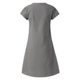 thumbnail image 4 of JINMGG Clearance Dresses under $10.00 Women Summer Style Feminino Vestido T-Shirt Cotton Casual Plus Size Ladies Dress Gray XL, 4 of 6