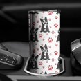 thumbnail image 3 of 20oz Boston Terrier Puppy Dog Skinny Tumblers Stainless Steel Tumbler with Lid and Straw,Vacuum Insulated Double Wall Travel Tumbler Cups with Cleaning Brush for Coffee,Tea, 3 of 6