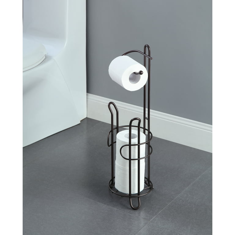 ATKING Freestanding Bath Toilet Paper Holder Tissue Roll Storage