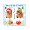 thumbnail image 3 of Muñeco De Peluche Capibara Xtellar color cafe Con Mochila De Tortuga Y Sombrero 2pz, 3 of 4