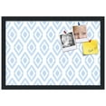 thumbnail image 2 of PinPix 22x15 Custom Cork Bulletin Board Ikat Light Blue Poster Board Has a Fabric Style Canvas Finish, Framed in Ikat Light Blue, by ArtToFrames (PinPix-1633), 2 of 5