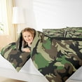 thumbnail image 4 of Feelyou Green Camouflage Queen Comforter Set, Camo Abstract Bedding Sets, Teens Kids Boys Girls Reversible Bedding Comforter Set, Lightweight Room Decor, 3pcs, 4 of 8