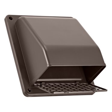 Lambro 6 Inch Black Plastic Roof Cap | Vent Cap For Range Hoods, Bathroom Fans, Downdraft Vents
