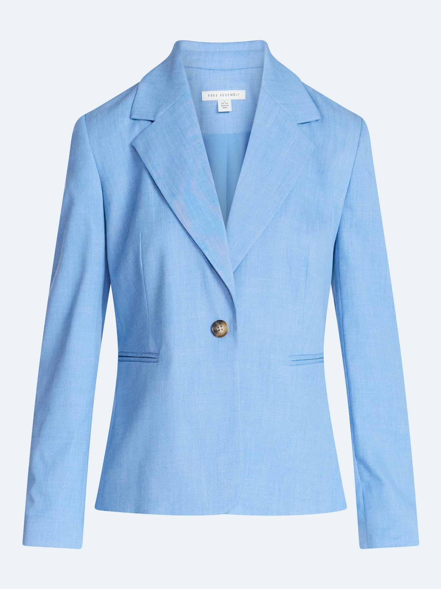 Free Assembly Women's and Women's Plus Single Breasted Blazer, Sizes XS-4X