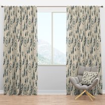 Designart 'Bird Feathers XXIV' Southwestern Blackout Curtain Panel