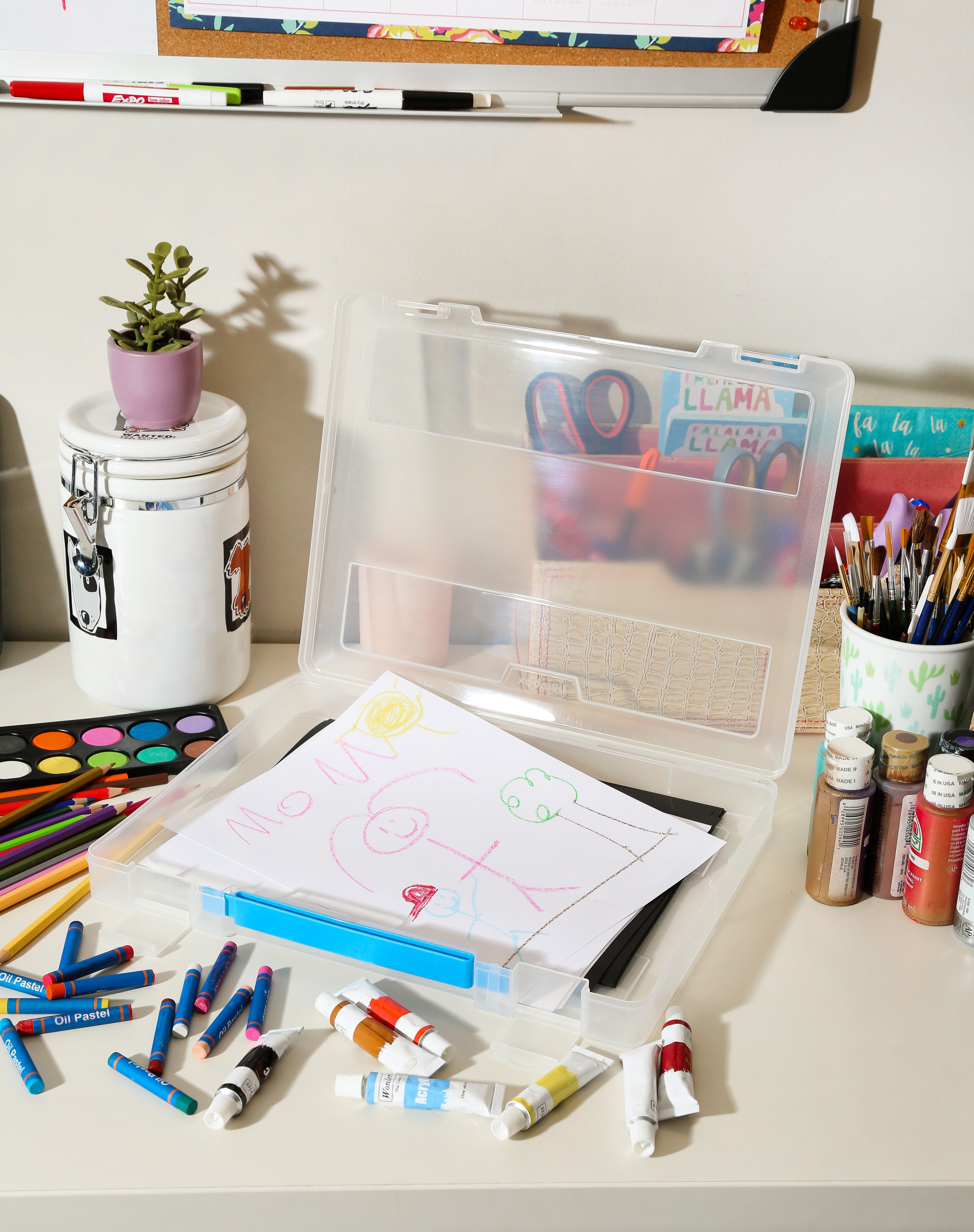 Logix Craft Storage Box and Organizer with Handle and Snap Tight