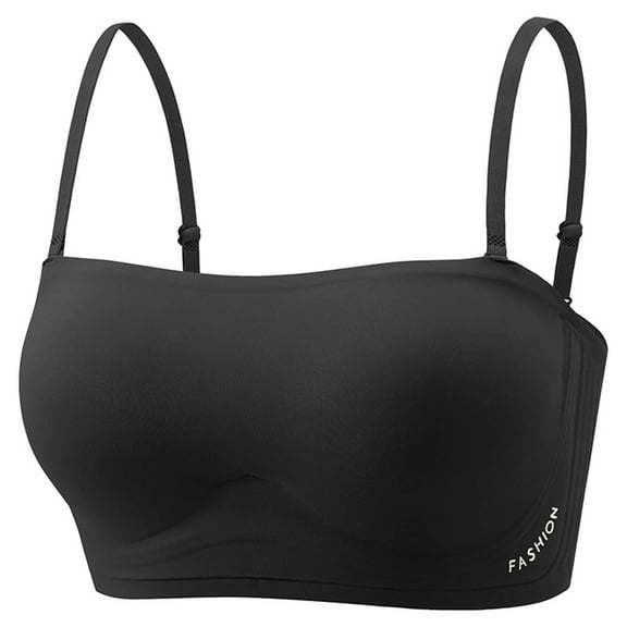 absanyy Womens Black Strapless Convertible Bra - Non-Slip Seamless M, 4-Way Stretch Comfort for Off-Shoulder Tops & Special Occasions