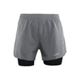 thumbnail image 2 of Men's 2-in-1 Running Shorts Quick Drying Breathable Active Training Exercise Jogging Cycling Shorts with Longer Liner Grey-L, 2 of 7
