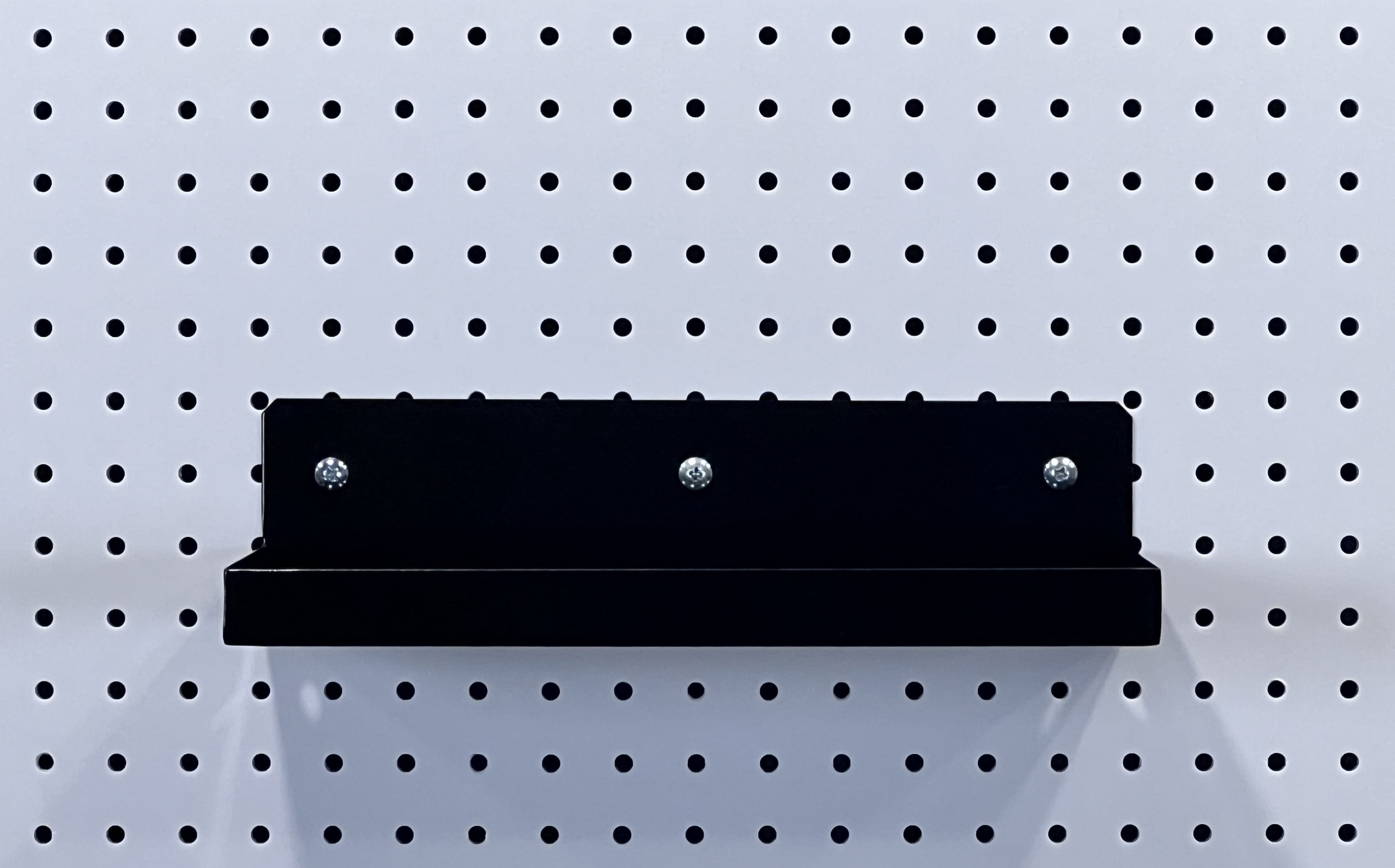 Triton Products 76126BK-36 Black Steel Pegboard Shelf with 36 piece DuraHook locking hook assortment