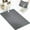 🔥 Gray, variant on Msgweeeg Dog Bowl Mat Dog Water Mat Silicone Cats Litter Collection Mat 28x20 In Washable Spatter Proof Waterproof and Foolproof To Clean