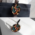 thumbnail image 7 of 2Pcs Leather Round Cartoon Cat Cruise Luggage Tag with Privacy Cover and Name ID Tag - Suitable for Travel Handbags Backpacks School Bags Luggage Tags, 7 of 7