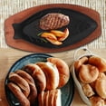 thumbnail image 3 of MasteelfCA Fish Shaped Pan Steak Frying Pan Durable Fryer Portable BBQ Pan Plate, 3 of 9