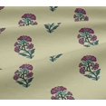 thumbnail image 5 of oneOone Georgette Viscose Fabric Leaves & Floral Block Print Fabric BTY 42 Inch Wide, 5 of 5