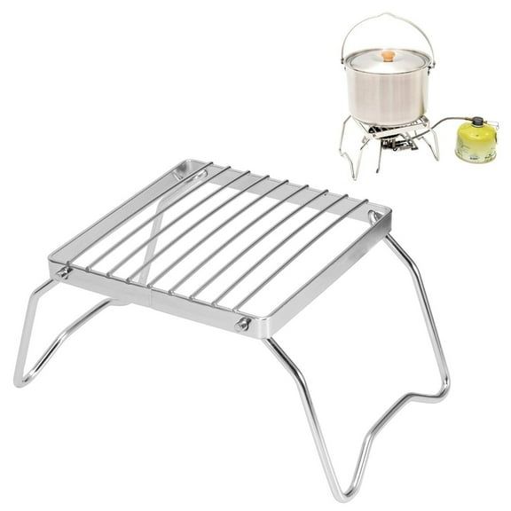 BBQ Grill Rack Steel Grill Grate Portable Camping Grill Barbecue Grill for Backpacking Hiking Picnics Fishing