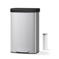 thumbnail image 2 of Royalbelle 21 Gallon Metal Trash Can with Lid, Step-On Kitchen Garbage Bin, 2 of 6